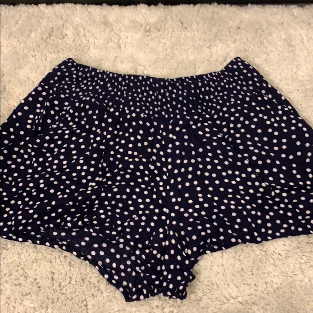 Blue polka dot shorts